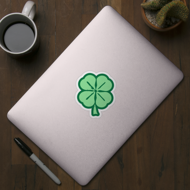 Minimalist Four Leaf Clover by DonWillisJrArt